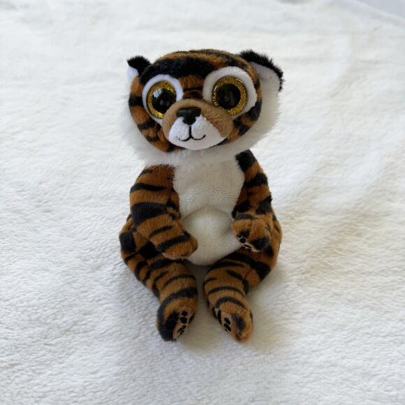 Ty Clawdia Tiger Plush 8" Stuffed Animal Toy Big Eyes Beanie Baby 2022 - Picture 1 of 8